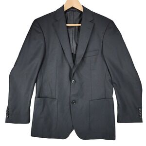 Hugo Boss Mens Sport Coat 38R Black Benigni Single Breasted 2 Button Double Vent